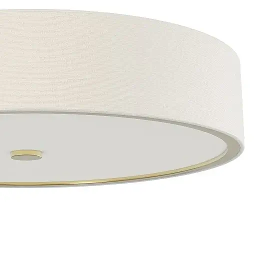 Okrągły plafon Zalindro PL Old Gold 54 OR85976 z tkaniny tuba biały