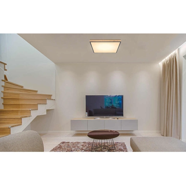 Skandynawska LAMPA sufitowa DORO 416080WD3 Globo ekologiczny plafon LED 36W 3000K do gabinetu drewno