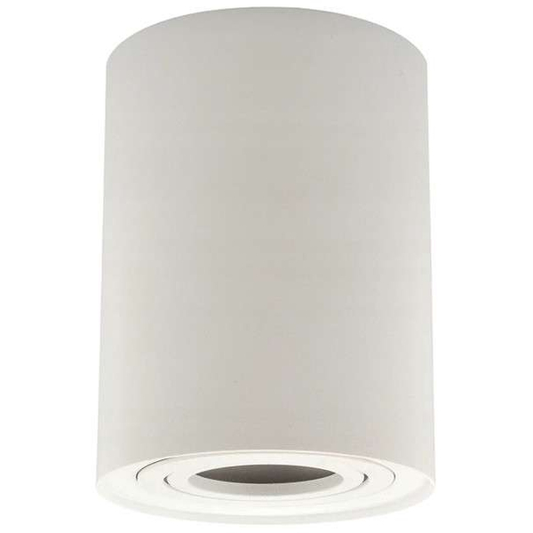 Spot LAMPA sufitowa SLP6319 MDECO okrągła OPRAWA natynkowy SPOT metalowy tuba biała