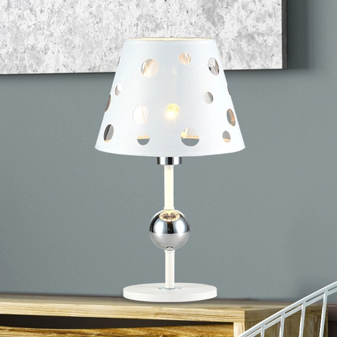 Lampa stołowa BATLEY 50501111 abażurowa nocna biała