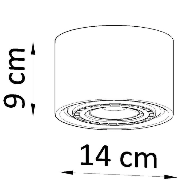 Betonowy downlight sufitowy SL.0881 okrągły do przedpokoju