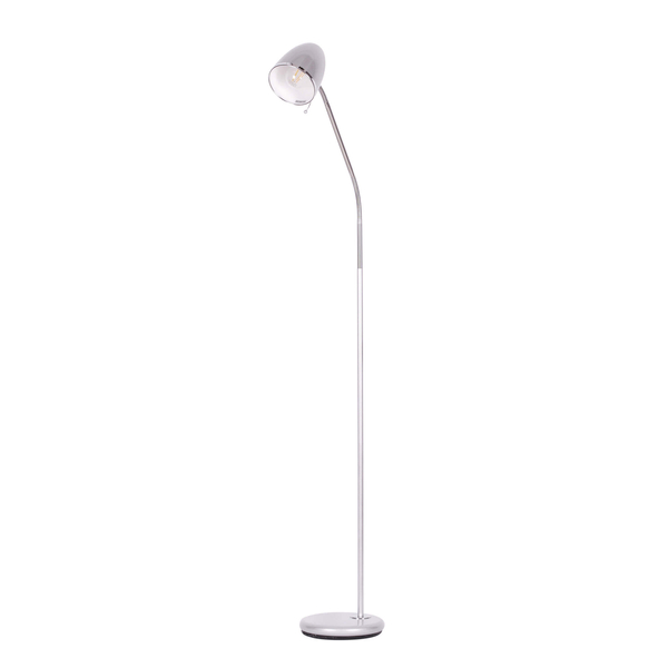 Stojąca lampa salonowa Kajtek K-MT-201 na podłogę srebrna