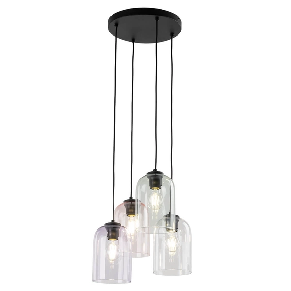 Kaskadowa lampa wisząca Molly 10301 do jadalni czarny multikolor