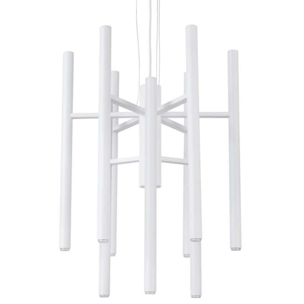 LAMPA wisząca JORK 33170 Sigma metalowa OPRAWA sople ZWIS tuby pająk biały