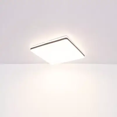 Kwadratowy plafon ULLY 48025OBSH Globo LED 24W 2700-6500K biały czarny