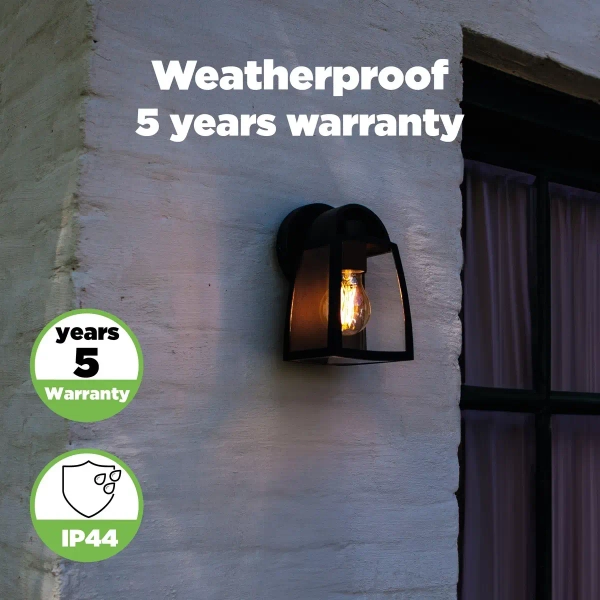 Ścienna latarenka KELSEY 5273702012 Lutec IP44 ogrodowa loftowa czarna