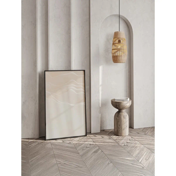 Bambusowa lampa wisząca GELVIRA LE45378 boho ażurowa drewniana czarna