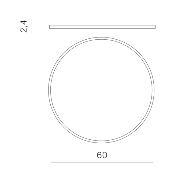 Metalowa lampa sufitowa Panka AZ5369 LED 45W okrągła biała