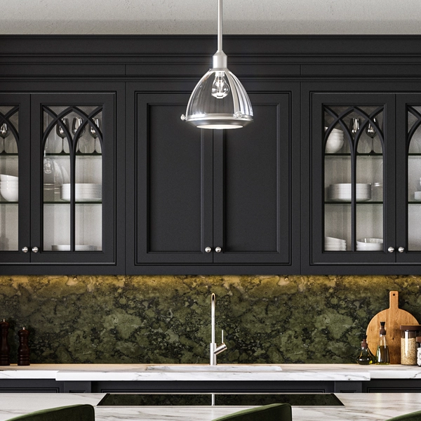 Lampa z kloszem sufitowa QN-ELROY-BN industrialna nikiel