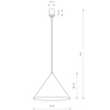 Metalowy stożek wiszący Zenith 8005 nowoczesna lampa czarna hol