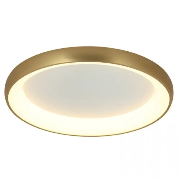 Ledowa natynkowa lampa 2050 LED 43W 3000K okrągła do salonu złoty