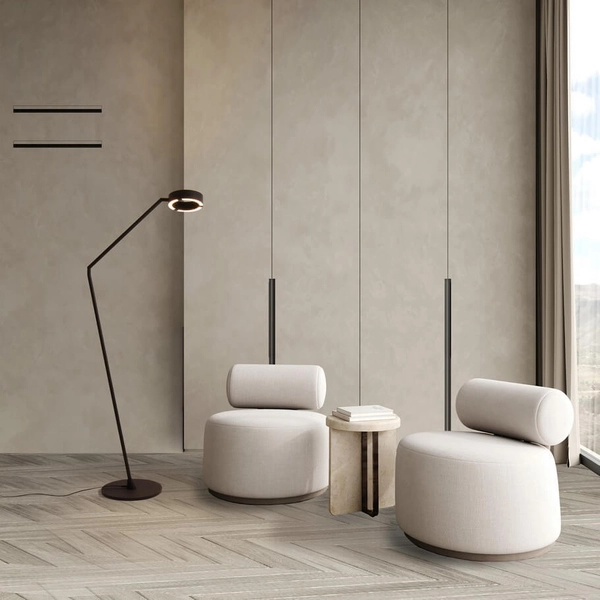 Podłogowa lampa do czytania ALMAY LE44609 LED 23W 3000K z regulacją czarny