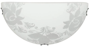 Vintage lampa ścienna Beris 11-20805 z wzorkami biała