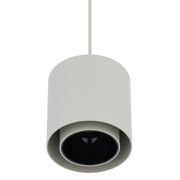 Zwieszana lampa salonowa tuba POINT 11513 jedwabisty szary