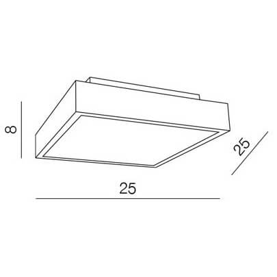 Plafon nasufitowy Asteria AZ2072 Azzardo LED 18W 3000K srebrny