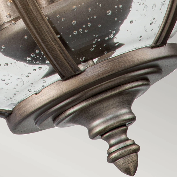 Kulisty kinkiet przed dom Halleron KL-HALLERON-2M-BU Kichler IP44 przezroczysty brąz