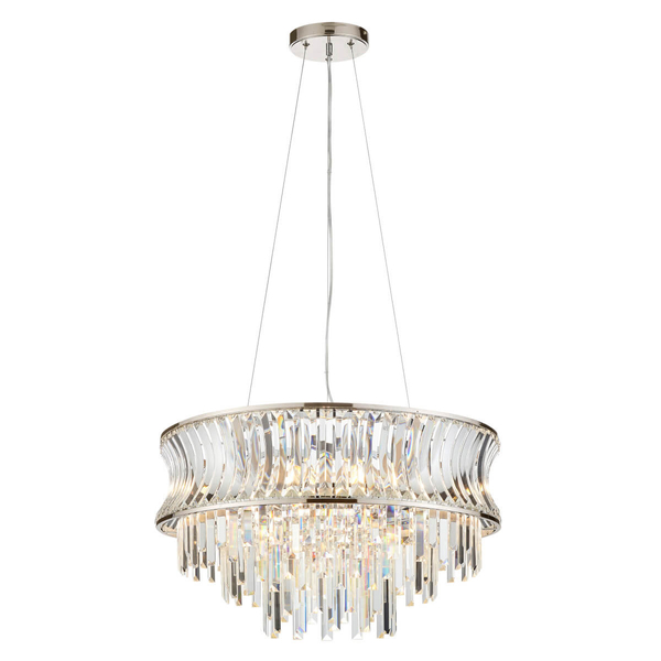 Kryształowa lampa wisząca L&-1104530 srebrny przezroczysty