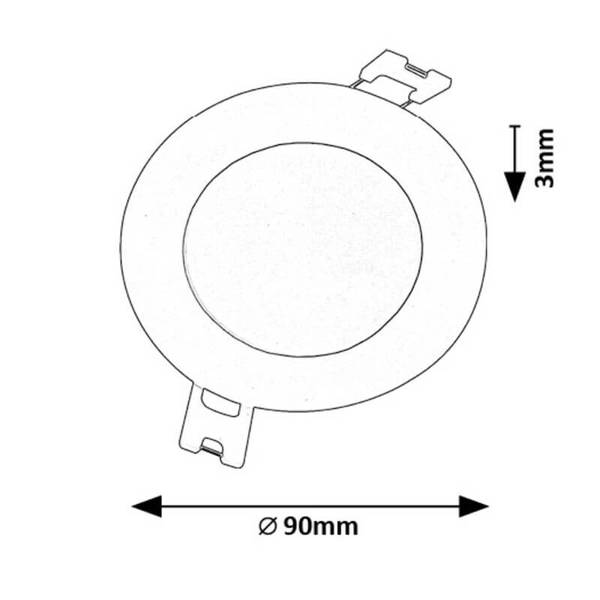 Okrągła lampa podtynkowa SHAUN2 71240 LED 3W 4000K sufitowa czarny