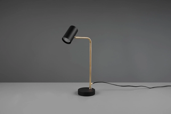 Stojąca LAMPA biurkowa MARLEY 512400108 Trio regulowana LAMPKA loftowa tuba metalowa stołowa mosiądz