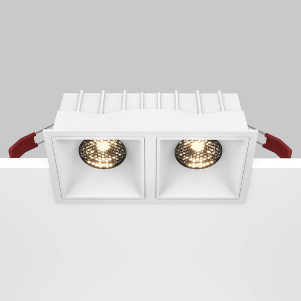 Metalowa lampa wpuszczana Alfa DL043-02-15W3K-SQ-W LED 30W 3000K biały