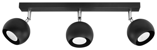 Spot LAMPA sufitowa SL.0445 reflektorowa OPRAWA listwa regulowane kule balls czarne