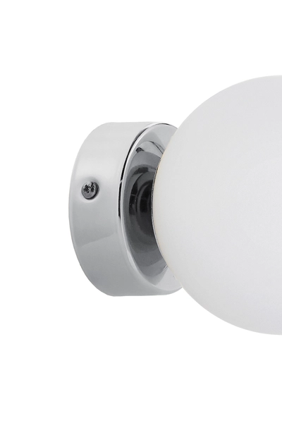 Loftowa LAMPA ścienna ASTRA 20774103 Kaspa szklana OPRAWA kinkiet kula chrom biała