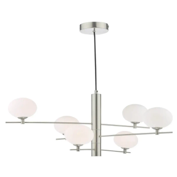 Wisząca lampa kulista Jasper JAS0646 kule do jadalni nikiel biała