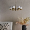 Lampa wisząca nad stół Bombazine BOM0635 do jadalni kule mosiądz