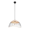 Ratanowa lampa wisząca SANDRINE R36211032 czarny naturalny