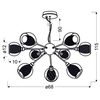 LAMPA wisząca DIXI 39-65018 Candellux szklana OPRAWA kule metalowe siatki sticks chrom przezroczyste