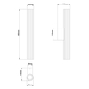 Lampa ścienna salonowa Linea LP-0510/1W-45 BK LED 8W 3000-6000K IP44 czarna