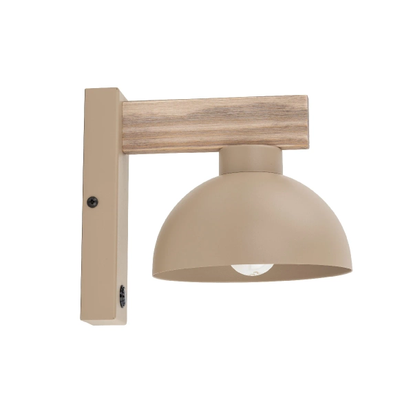 Skandynawska nocna lampa Oslo Sabia 11009 drewniana brązowy