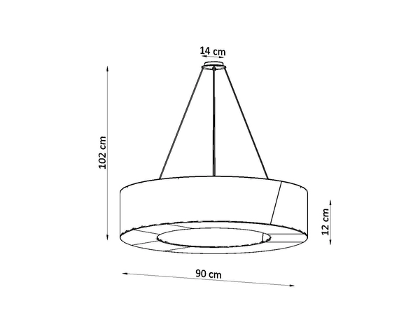 LAMPA wisząca SL.0797 abażurowa OPRAWA zwis okrągły biały