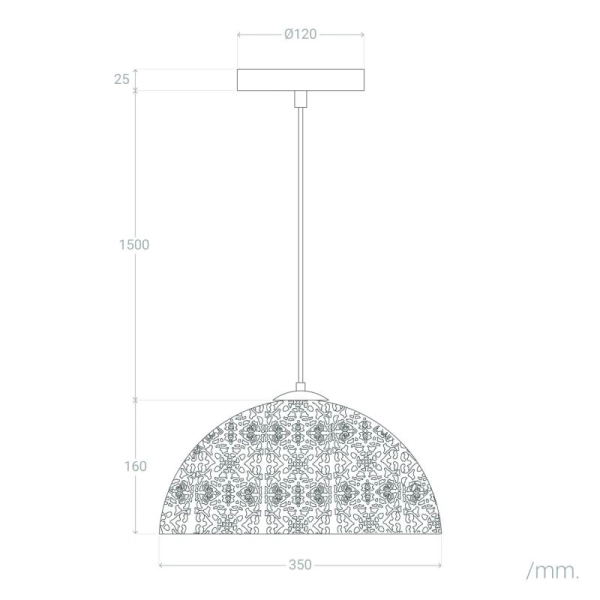 Jadalniana lampa wisząca Maestro ABR-LWE-E27 Abruzzo metalowa złota