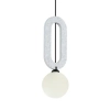Filcowa wisząca lampa Masso PND-59839-1-LGR kula nad stół szara