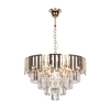 Wisząca lampa salonowa Cameron K-8175 Kaja crystal glamour złota