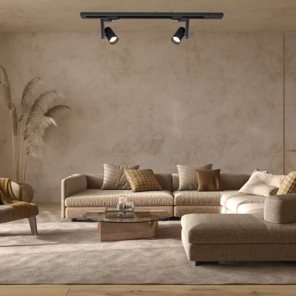 Jednofazowa lampa szynoprzewodowa Timor Track ML2285 do salonu czarny