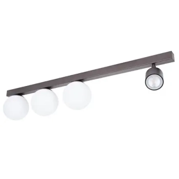 Plafon metalowy do salonu Tavira 41268 okrągły tuba regulowana brązowa