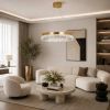 Kryształowa wisząca lampa ALEXIS złota ST-8876P-60 1xLED 15W 3000K ring