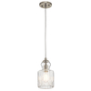 Szklana lampa nad wyspę Riviera KL-RIVIERA-P-B retro nikiel przezroczysta