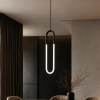 Czarna lampa wisząca U-SHAPE ST-1716-BK LED 12W 3000K pionowa