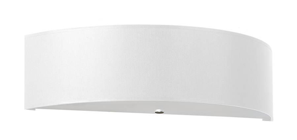 LAMPA ścienna SKALA SL.0763 abażurowa OPRAWA półokrągły kinkiet biały