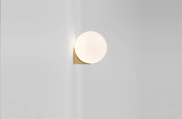 Kulista lampa ścienna Boll MSE010400223 biała złota