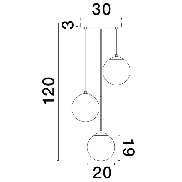 Kulista lampa wisząca Adela LE43361 do jadalni złota czarna biała