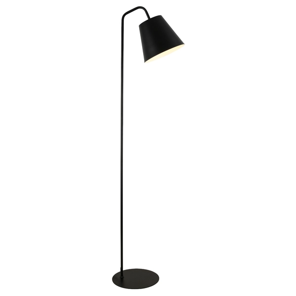 Loftowa lampa podłogowa Zen MF1232 black Step do sypialni czarna