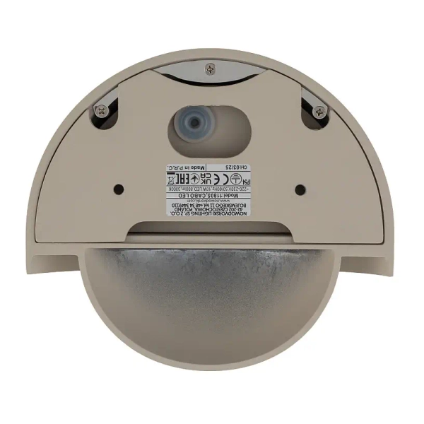 Kopułowa lampa ścienna CABO 11805 LED 10W 3000K IP54 beżowa