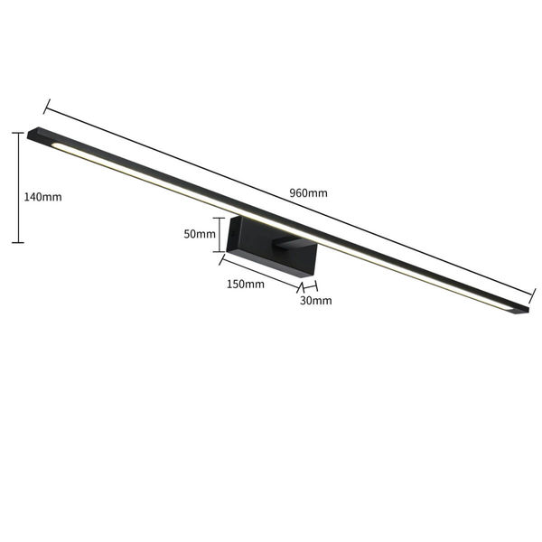 Lampa ścienna nad lustro Isla GS-LWB-32W BK CCT Light Prestige LED 32W 3000-6000K IP44 czarny
