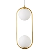 Lampa wisząca COSTA DUO DP0002-2 gold Step metal szkło kule złota