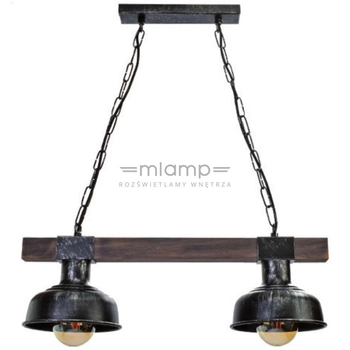 Industrialna LAMPA wisząca FARO MLP6242 Milagro rustykalna OPRAWA metalowy ZWIS na łańcuchu czarny