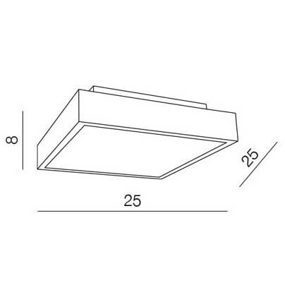 Plafon sufitowy Asteria AZ2073 LED 22W 3000K IP44 do łazienki srebrny